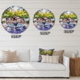 thumbnail image 4 of Designart 'Small Fountain Picture With Trees In The Village' Country Wall Clock, 4 of 5
