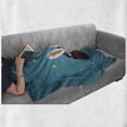 thumbnail image 6 of Bunny Soft Flannel Fleece Throw Blanket, Magicians Hat with Rabbit Ears and a Magic Wand Star Motifs Tricky, Cozy Plush for Indoor and Outdoor Use, 50" x 70", Petrol Blue Multicolor, by Ambesonne, 6 of 6