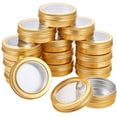 thumbnail image 1 of 14Pack 2 OZ Tin Cans Screw Top Round Aluminum Cans Screw Lid Containers with Clear Window, 1 of 7