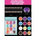 thumbnail image 2 of Kalolary 12 Boxes Pigment Nail Powder, Colored Acrylic Glitter Ultrafine Pearlescent High-Gloss Halo Powder for Eyeshadow Face Body Makeup 3D DIY Nail Art Decoration, 2 of 7