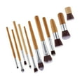 thumbnail image 4 of 11Pcs Cosmetic Brushes Bamboo Handle Makeup Brush Set Professional Face Beauty Tools, 4 of 12