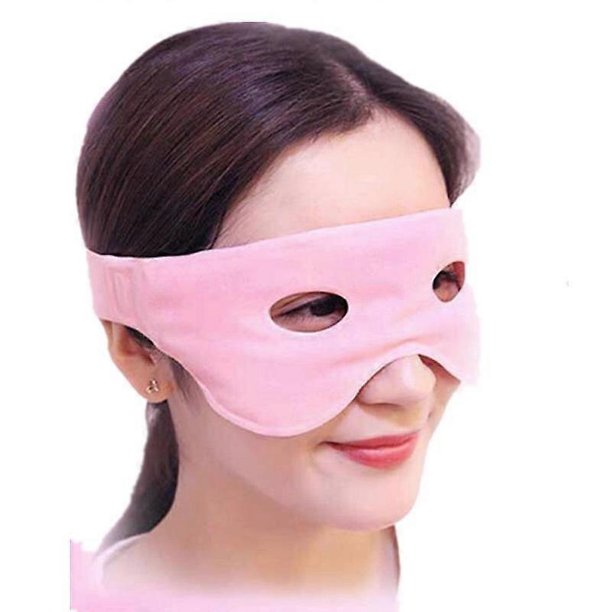 CHAO Mascarilla de ojos con hielo para terapia de compresas frías y calientes, paquete de 2 mascarillas faciales con gel refrescante y calor, reutilizables, con imán de acupuntura y polvo de turmalina