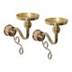 thumbnail image 2 of Elegante portavelas de pared de hierro, juego de candelabros de estilo vintage Oro, 2 of 9