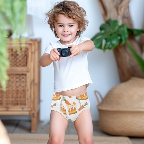 Ckdifva Carrots Cakes Boys Underwear Briefs Cotton Panties Active Stretch Briefs One Pack