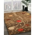 thumbnail image 2 of Ahgly Company Indoor Round Abstract Saddle Brown Abstract Area Rugs, 4' Round, 2 of 6