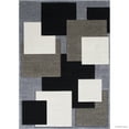 thumbnail image 2 of Allstar Grey Modern Geometric square Contemporary design Area Rug (5' 2" x 7' 2"), 2 of 7