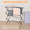 thumbnail image 4 of Clothes Drying Rack, Expandable 22.8" to 39.3" Laundry  Rack 3 Tiers Clothes Hanger Clothing Dryer Towel Rack, Black, 4 of 7