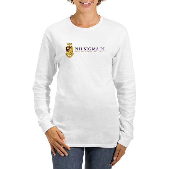 CafePress - Phi Sigma Pi Full Color Wordmark Long Sleeve T Shirt - Women's Long Sleeve Graphic Casual T-Shirt