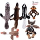 thumbnail image 1 of Juguetes para perros, paquete de 4, juguetes para mascotas, juguete arrugado para perros, sin relleno, juguete de peluche para perros, juguete para masticar para perros grandes y medianos, juguetes para perros chirriantes, juguetes para cachorros, chirridos Rojo Verde, 1 of 5