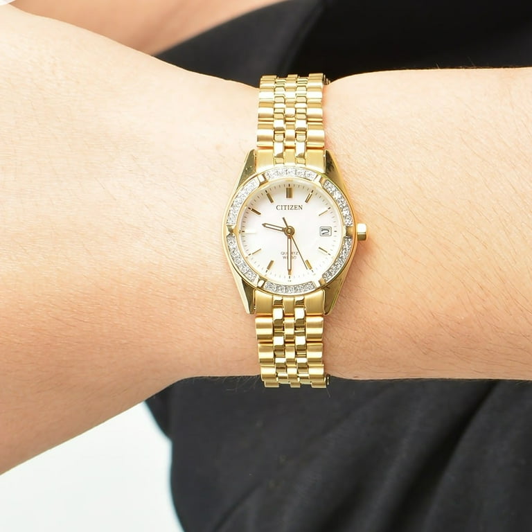 Citizen EU6062-50D Ladies Gold Stainless Steel Quartz Analog