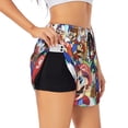 thumbnail image 3 of Lsque Mario Printed Women's Running Shorts with Liner Pockets,Elastic Quick Dry Workout Athletic Gym Yoga Shorts,Womens High Waist Shorts-Medium, 3 of 9