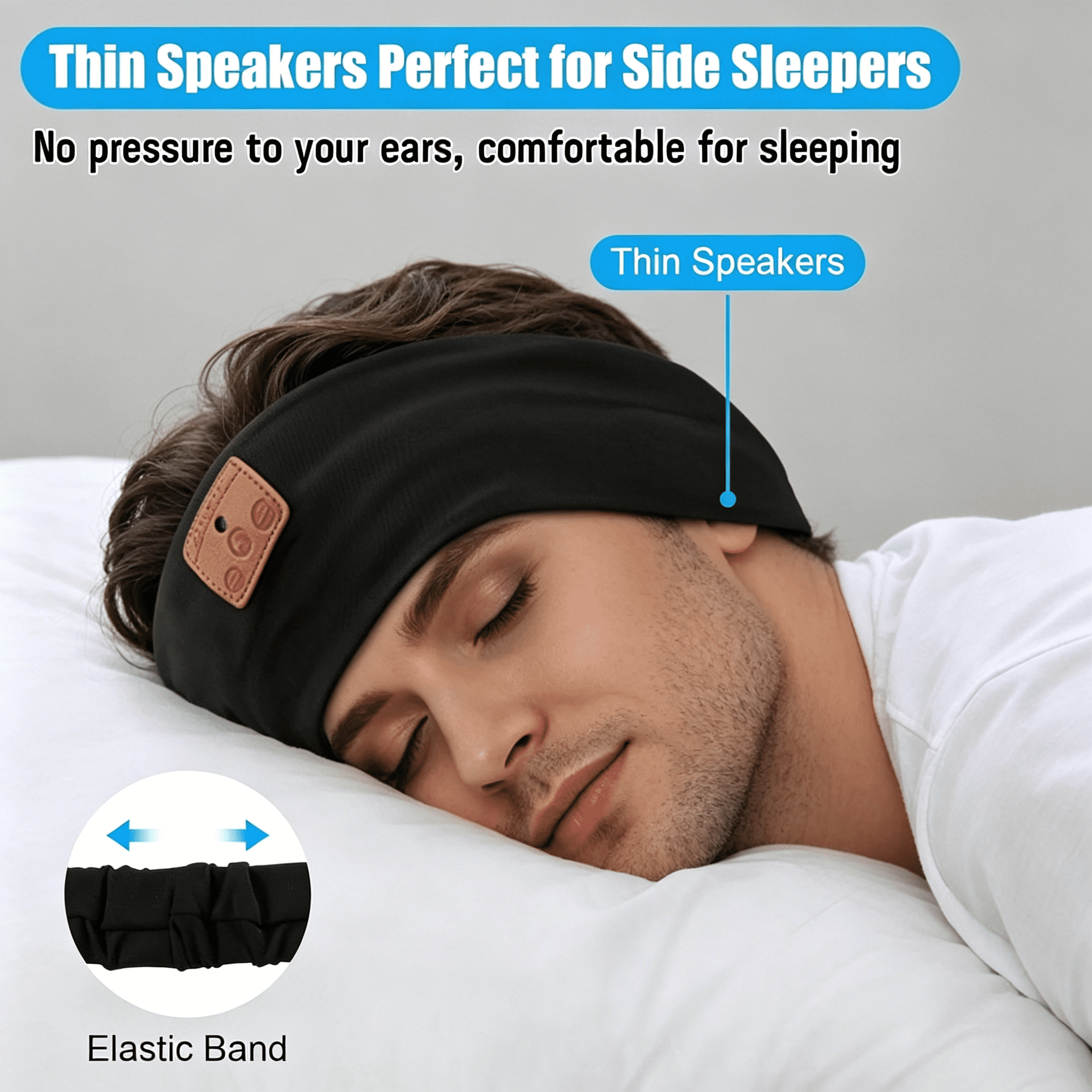 2-Pack Sleeping Headphones Bluetooth 5.4 Headband Headband Headphones with Ultra-Thin Speakers, Headsets Headband for Side Sleepers Running Insomniac Travel Meditation