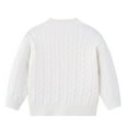 thumbnail image 6 of KAUOD Boys Ribbed Sweater Cropped Zipper Long Sleeve Knit Pullover Sweater Kids Plain Soft Warm High Collar Tops Clothes, 6 of 9