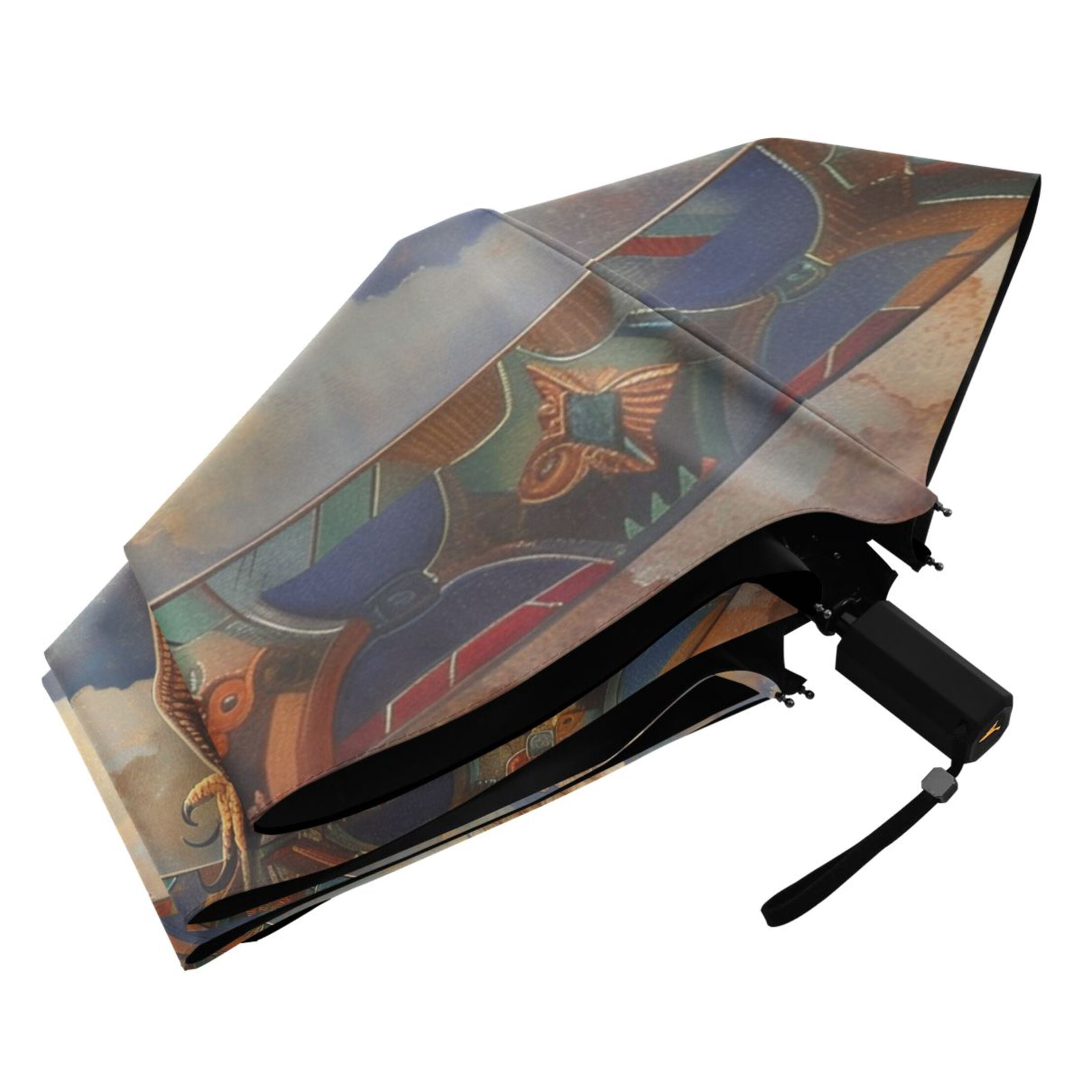 Compact Sun Umbrella Windproof Travel Umbrellas for Rain Strong Portable UV Protection Eagle Fly in Sky