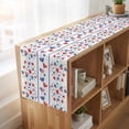 thumbnail image 6 of Table Runners 70 Inches Long Dress Scarves, Independence Day Farmhouse Coffee/Dining/Kitchen Table Decor, Holiday Table Runner, 4th of July Red Blue Strip Love Leaves 13x70 Inch, 6 of 9
