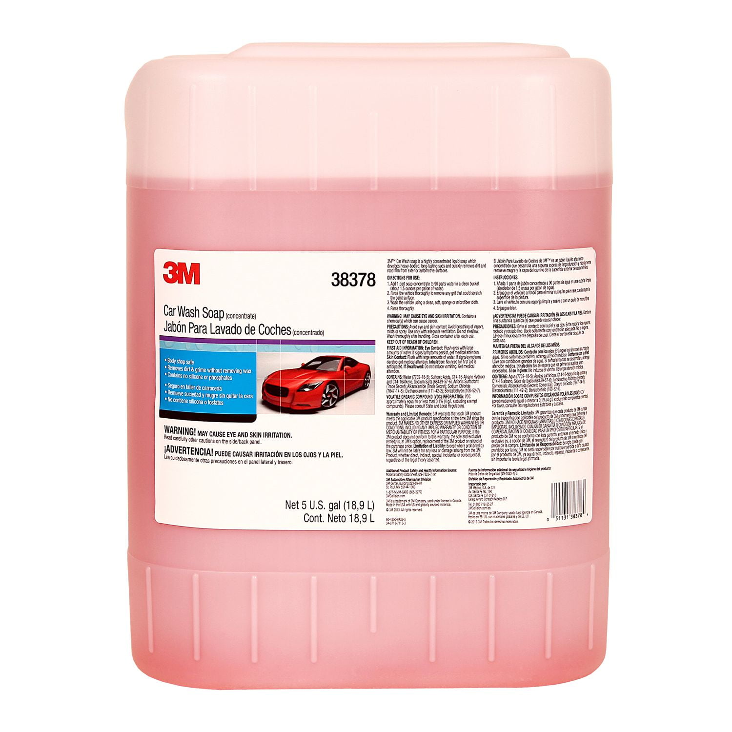 3M Body Shop Clean-Up Car Wash - Concentrated car wash soap that safely