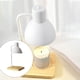 thumbnail image 5 of Lámpara de cera fundida con vela de botón para estudio, dormitorio o sala de estar. blanco, 5 of 9