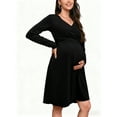 thumbnail image 4 of Yawrut Womens V-Neck Maternity Dresses Nursing Breastfeeding Dress With Pockets, 4 of 7