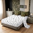 thumbnail image 5 of Manfei Retro Mosaic Camo Twin Bedding, Old Fashion Style Bedding Comforter Set, Olive Green, Gamepad Reversible, 7 Pieces, 5 of 6