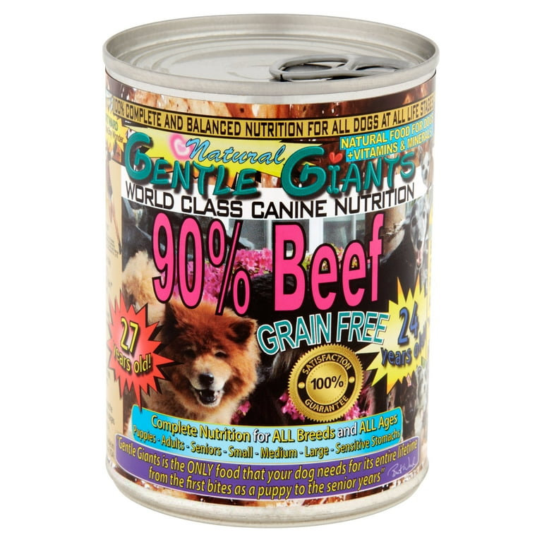 Gentle Giants Canine Nutrition 90% Beef Grain-Free Canned Dog Food