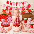 thumbnail image 5 of Strawberry Theme Birthday Party Supplies, Strawberry Party Tableware Set - Strawberry Birthday Party Plates Napkins Cups Tablecloth etc Strawberry Tableware for Strawberry Party Decorations, 5 of 8