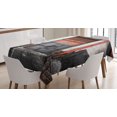 thumbnail image 1 of Ambesonne Industrial Tablecloth Rectangular Table Cover, Old Door Entrance Scene, 52"x70", Orange White and Grey, 1 of 3