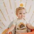 thumbnail image 3 of Sunshine Crown For Baby's 1/2 Birthday - “Here Come The Sun” Hat For Half Birthday - Golden Sunshine Birthday Party Handmade Hat - Sun Crown For 6 Month Birthday Party Decor, 3 of 8