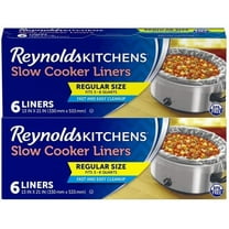 Reynolds Kitchens Slow Cooker Liners, Regular (Fits 3-8 Quarts), 12 Total, 6 Count (Pack of 2)