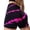 Hot Pink-L6, variant on High Waisted Biker Shorts For Women Patchwork Workout Yoga Shorts For Running Hot Pants Hot Pink M