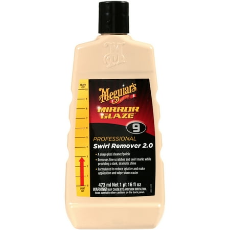 Meguiar’s Mirror Glaze Swirl Remover 2.0 – Cleaner/Polish Removes Fine Swirls  – M0916, 16