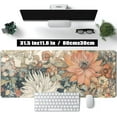 thumbnail image 2 of Japanese Minimalist Floral Desk Mat Aesthetic Flowers XL Large Extended Gaming Mouse Pad with Stitched Edges, Big Laptop Computer Keyboard and Mouse Mat for Girl Women Office Decor 31.5x11.8 in, 2 of 6