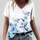 thumbnail image 1 of Fiudx Ofertas Del Día Moda Mujer Casual Cuello En V Blusa Sólida Manga Corta Camiseta Verano Tops, 1 of 4