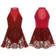 thumbnail image 5 of inhzoy Girls Kids Sleeveless Skirted Ballet Dance Leotards Floral Lace Mesh Tutu Dance Dress, 5 of 5