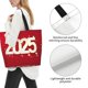 thumbnail image 3 of Balery Happy New 2025 Year Bolsa Tote Estilo Estético con Cremalleras, Bolsa de Hombro, Bolsa de Compras Grande y Plegable, 3 of 8
