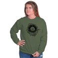 thumbnail image 5 of Whale Compass Free Spirit Animal Women Crewneck Sweatshirt Brisco Brands S, 5 of 6