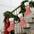 thumbnail image 5 of Anhility Large Size Christmas Stockings with Pom Poms, 18 Inches Cable Knitted Stocking Gifts & Decorations for Family Holiday Xmas Party, Red, 5 of 6