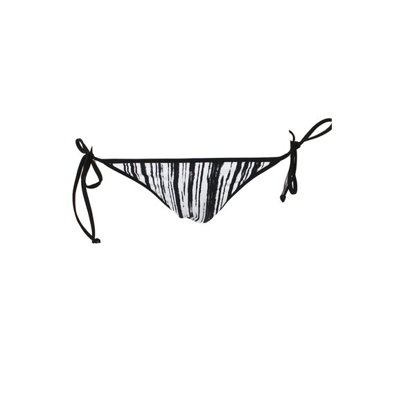 Volcom Stay Tuned Reversible Side Tie Bikini Bottom, Black/White, Sz XS