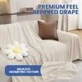 thumbnail image 5 of JIATER Couch Covers for L Shaped Sectional Sofa Covers 2-Piece Stretch Throw Sofa Slipcovers,Beige, 5 of 8