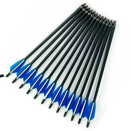 LELINTA Hunting Crossbow Archery 20 Inch Spine Carbon Arrows Used with 4-Inch Vanes For Traditional Bow Practice Crossbow Bow Hunting Shooting