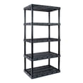 thumbnail image 1 of Estantería Gracious Living Knect-A-Shelf de plástico negro, 1 of 4