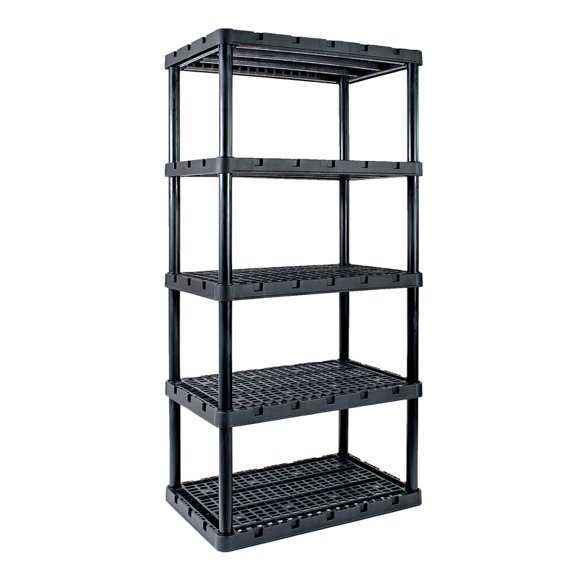 Estantería Gracious Living Knect-A-Shelf de plástico negro