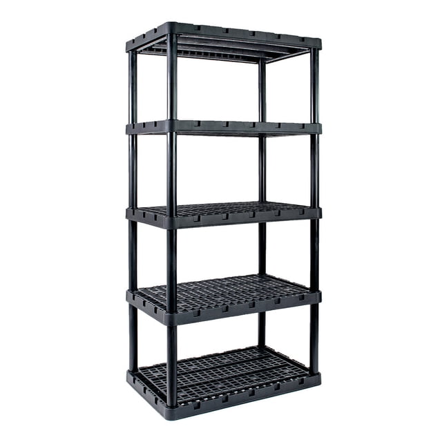 Estantería Gracious Living Knect-A-Shelf de plástico negro