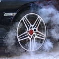 thumbnail image 2 of Unique Bargains 4pcs 50mm Wheel Center Hub Cap Sticker Emblem Badge Carbon Fiber Pattern for Car, 2 of 5