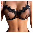 thumbnail image 4 of Reúna ropa interior sexual de tres puntos de malla de agua ropa interior de flores solubles en dos piezas, 4 of 4