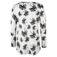 thumbnail image 4 of LUXUR Blouse Tunique de Travail Ample à Manches Longues pour Femmes Blanche 2TG, 4 of 4