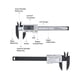 thumbnail image 2 of Kenally Calibrador Vernier LCD, micrómetro de medición de profundidad de 0-100mm, regla de longitud de diámetro, calibre de plástico, instrumento que Medidores de medidas dimensionales Azul Kenally TO000934-02, 2 of 6