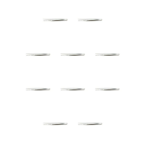 Vogacara Pinzas para pestañas de alta precisión, pinzas para cejas curvas antiestáticas, suministros para pestañas, herramientas de extensión doce 10piezas Vogacara CBP387018