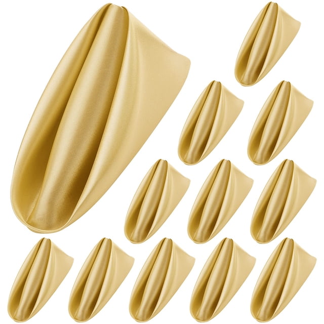 10 servilletas de satén suaves para cena, servilletas de mesa cuadradas de 12 x 12 pulgadas para decoración de restaurantes, bodas, fiestas y cenas. Características del producto: esta servil