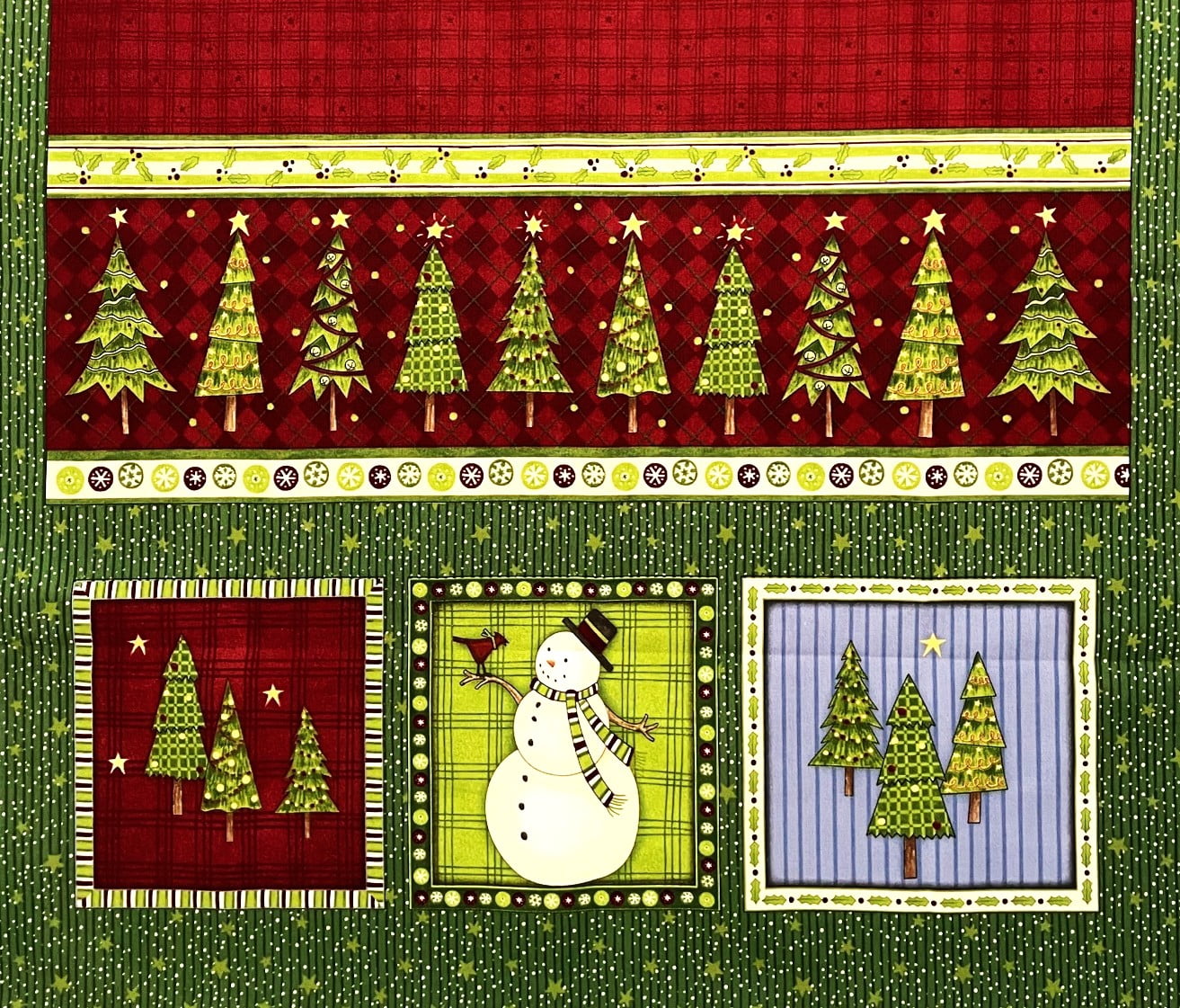 DIY Easy Cut and Sew Christmas Snowman Full Apron Pot Holders & Oven Mitt Cotton Duck Fabric Panel 29" X 54"