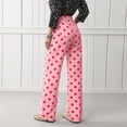 thumbnail image 4 of Bexdxz Women's Casual Wide Leg Jeans with Large Polka Dot Print Pink XL, 4 of 6